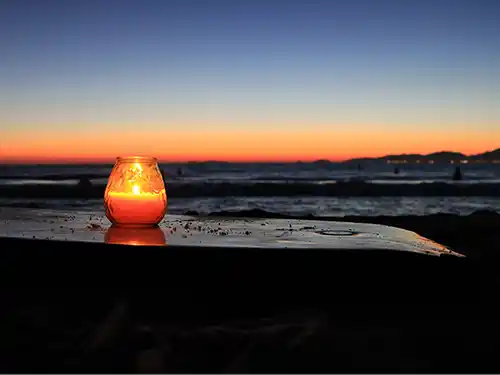 bougie plage sur de la Corse