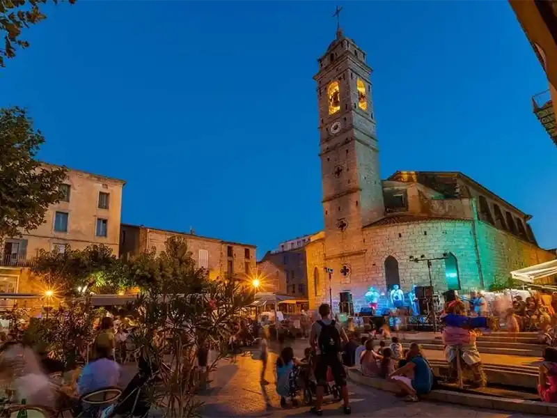 centre ville de nuit Porto Vecchio Corse